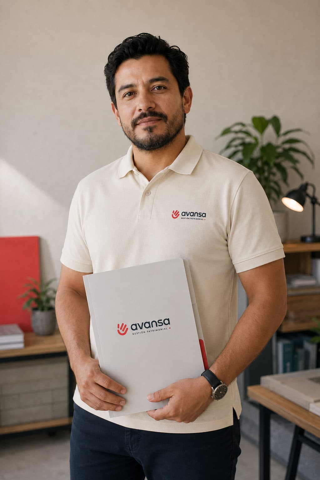 Asesor de avansa revisando documentos